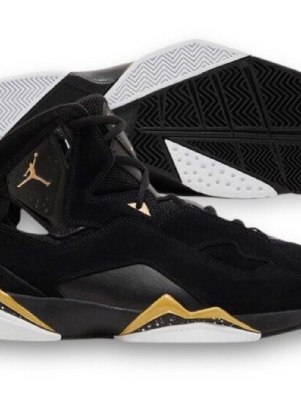 Air Jordan True Flight Black Gold Sneakers 42964072 NWT